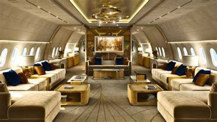 Inside the private jet
